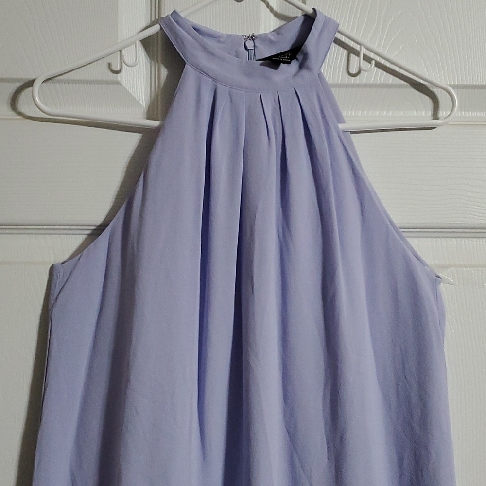Forever 21 Lilac Mini High Neck Halter Double Lined  Women's Dress Size Small - Picture 2 of 10